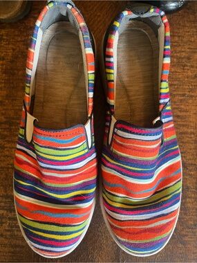 Dansko canvas multicolor slip ins shoes 38 USA 7.5 - 8 Belle